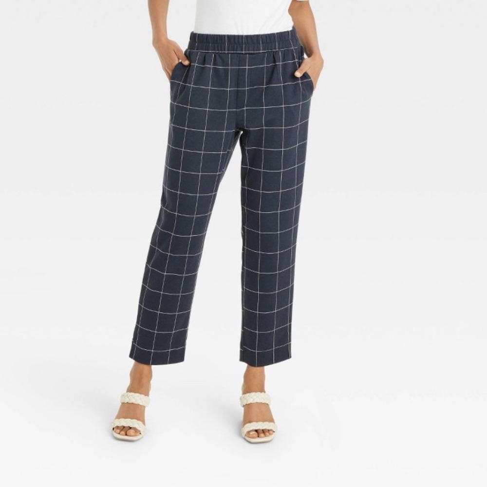 Women’s High Rise Slim Straight Fit Ankle Pull-On Pants A New Day XS NWT